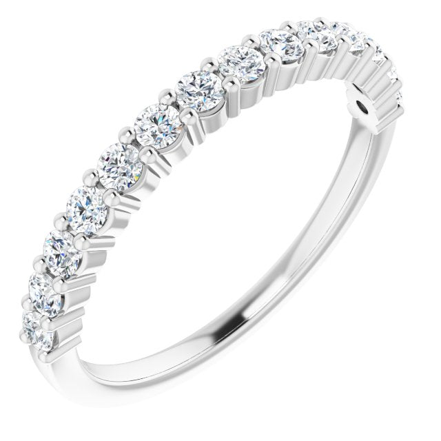 0.37 ct. Round Cut Diamond Wedding Band-VIRABYANI